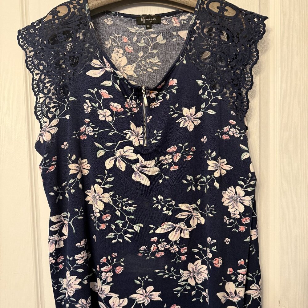 Flower and Lace Top